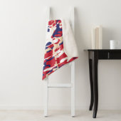 Couverture Sherpa 4th of July, Independence day, Camouflage Beige (En situation)