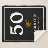 Couverture Sherpa 50 et Fabuleux Anniversaire Sherpa Blanket (Devant (Horizontal))