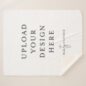 Couverture Sherpa 50 po x 60 po personnalisée, moy (Devant (Horizontal))