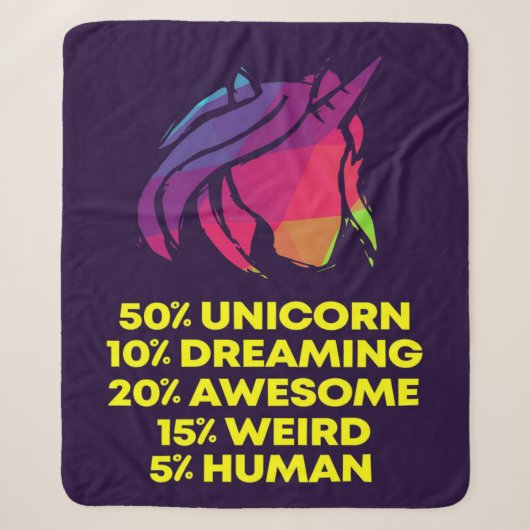 Couverture Sherpa 50 Unicorn 20 Blanket (Devant)