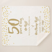 Couverture Sherpa 50e anniversaire d'Mariage d'or M. Mme Right Fun (Devant (Horizontal))