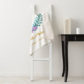 Couverture Sherpa 50e anniversaire Golden Floral Bluebells Wreath (En situation)