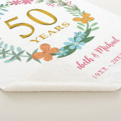 Couverture Sherpa 50e anniversaire Golden Floral Butterfly Wreath (3/4)