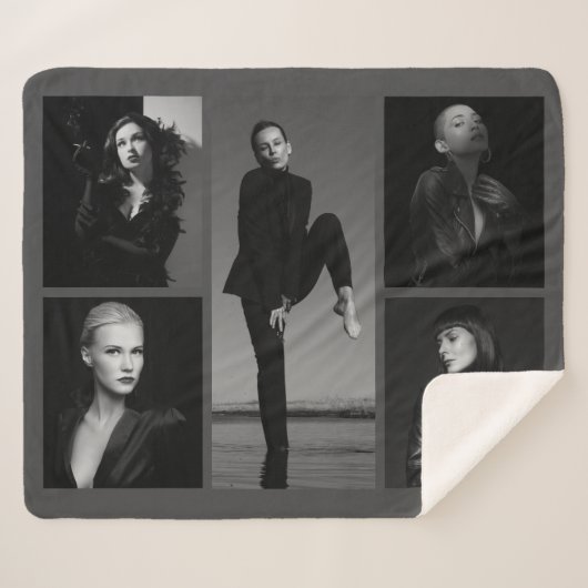 Couverture Sherpa 5 Collage photo modifiable (Devant (Horizontal))