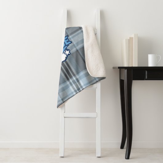 Couverture Sherpa 603 Riptide Sherpa Blanket (Plaid Gris) (En situation)