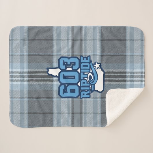 Couverture Sherpa 603 Riptide Sherpa Blanket (Plaid Gris) (Devant (Horizontal))