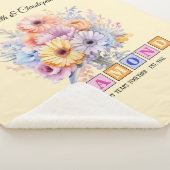 Couverture Sherpa 60e anniversaire du diamant gerbera fleurs pêche (3/4)