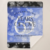 Couverture Sherpa 65e anniversaire de l'élégant Mariage Blue Sapphir (Devant)