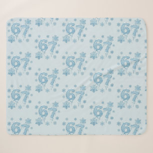 Couverture Sherpa 67 Drôle 6 7 Six Sept Flocon de neige Noël Hiver