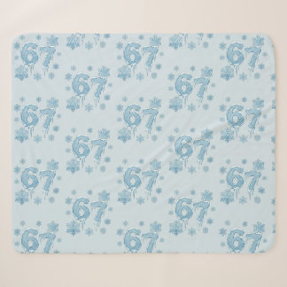Couverture Sherpa 67 Drôle 6 7 Six Sept Flocon de neige Noël Hiver