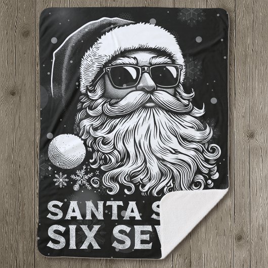 Couverture Sherpa 67 Meme Funny Santa Says Six Seven Christmas