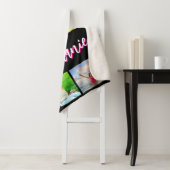 Couverture Sherpa 6 Photo Collage personnalisé rose chaud Moyenne no (En situation)