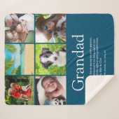 Couverture Sherpa 6 Photo Meilleur Grand-Père, Grand-Père, Papa Défi (Devant (Horizontal))