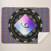 Couverture Sherpa 6e anniversaire du Mariage Amethyst Mandala (Devant (Horizontal))