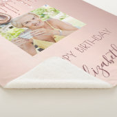 Couverture Sherpa 70e anniversaire blush rose or parties scintillant (3/4)