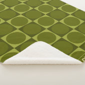 Couverture Sherpa 70s Checks and Circles Green (3/4)