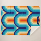 Couverture Sherpa 70s Rainbow Curves (Devant (Horizontal))