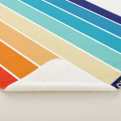 Couverture Sherpa 70s Rainbow Stripes (3/4)