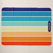 Couverture Sherpa 70s Rainbow Stripes (Devant (Horizontal))
