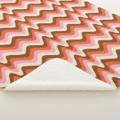 Couverture Sherpa 70s retro brown and pink wave pattern (3/4)