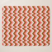 Couverture Sherpa 70s retro brown and pink wave pattern (Devant (Horizontal))