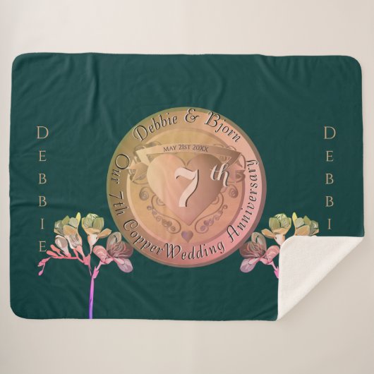 Couverture Sherpa 7e anniversaire Mariage Frésis en cuivre (Devant (Horizontal))