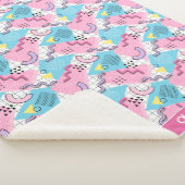 Couverture Sherpa 80's Memphis Active Pink Light Blue (3/4)