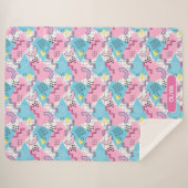 Couverture Sherpa 80's Memphis Active Pink Light Blue (Devant (Horizontal))