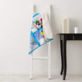 Couverture Sherpa 8 Paysage Photo Collage Azure (En situation)