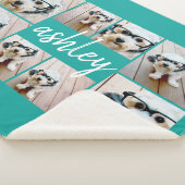 Couverture Sherpa 8 Photo Collage et nom manuscrit bleu (3/4)