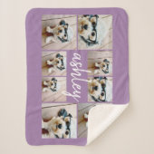 Couverture Sherpa 8 Photo Collage et nom manuscrit violet (Devant)