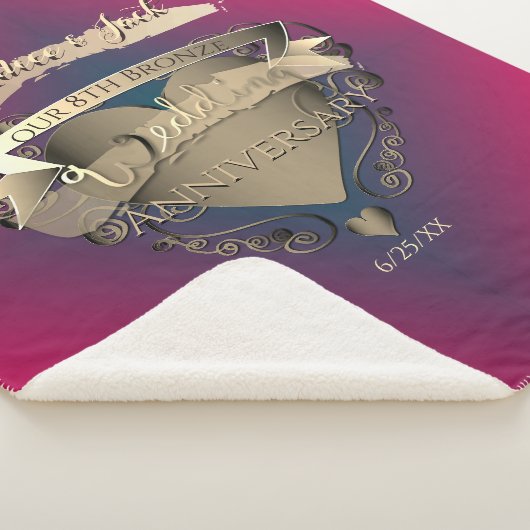 Couverture Sherpa 8e anniversaire Mariage bronze +Tourmaline (3/4)