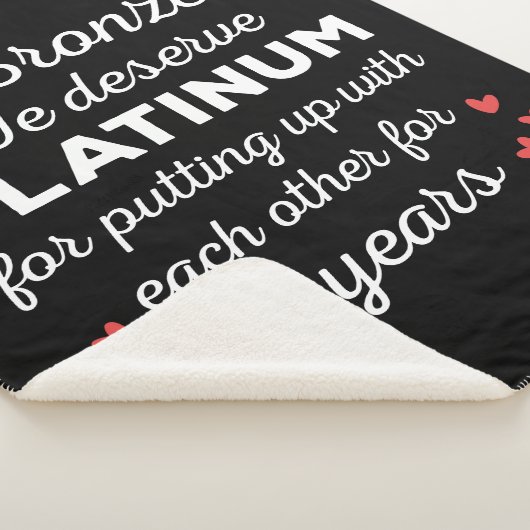 Couverture Sherpa 8ème anniversaire Mariage I - Bronze Funny Couple (3/4)