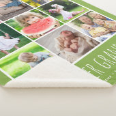 Couverture Sherpa 9 Collage photo avec vos petits-enfants | Green (3/4)