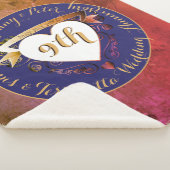 Couverture Sherpa 9ème anniversaire Mariage de Terracotta Lapis Lazu (3/4)