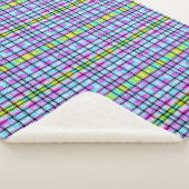Couverture Sherpa à Carreaux Colorée (3/4)