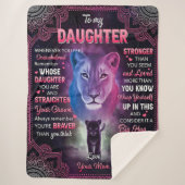 Couverture Sherpa À chaque fois que vous vous sentez écrasé Lion Mam (Devant)