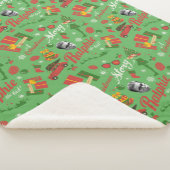 Couverture Sherpa A Christmas Story Green Icon Pattern (3/4)