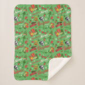 Couverture Sherpa A Christmas Story Green Icon Pattern (Devant)