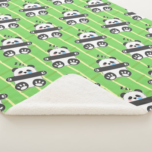 Couverture Sherpa A Cute Baby Panda Sleeping Peacefully (3/4)