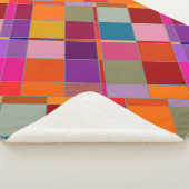 Couverture Sherpa À damiers Abstrait coloré moderne (3/4)