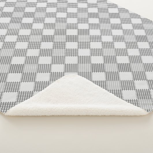 Couverture Sherpa à damiers motif 01 w Offwhite BG (3/4)