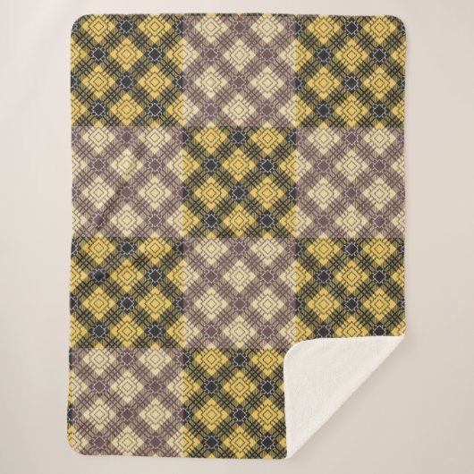 Couverture Sherpa à damiers Motif.02 (Devant)