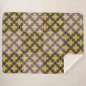 Couverture Sherpa à damiers Motif.02 (Devant (Horizontal))