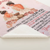 Couverture Sherpa À Ma Fille Cadeau, Fille Et Maman, Lettre D'Amour (3/4)