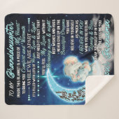 Couverture Sherpa À ma petite-fille Elephant Idée cadeau d'anniversa (Devant (Horizontal))