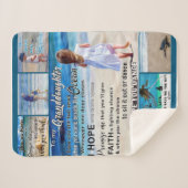 Couverture Sherpa À Ma Petite-Fille Plage Et Mer Mon Soleil (Devant (Horizontal))