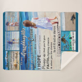 Couverture Sherpa À Ma Petite-Fille Plage Et Mer Mon Soleil (Devant (Horizontal))