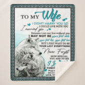 Couverture Sherpa À Mon Cadeau D'Anniversaire Femme Wolf, Cadeau Mar (Devant)