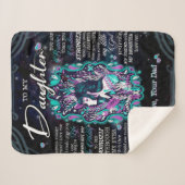 Couverture Sherpa À Mon Cadeau Fille, Lettre À La Fille De Papa (Devant (Horizontal))